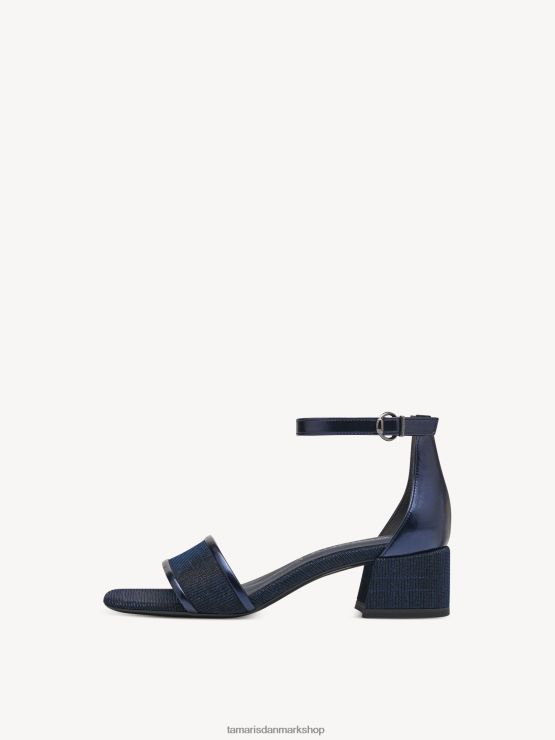 Tamaris Kvinder sandal med hæl - blå/marineblå glam XVXV8T399 sko