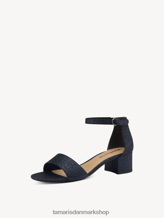 Tamaris Kvinder sandal med hæl - blå/marineblå glam XVXV8T440 sko