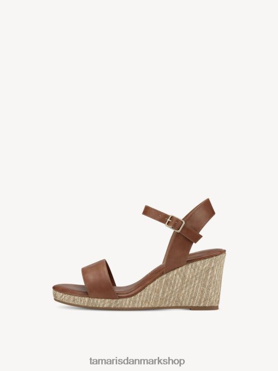 Tamaris Kvinder sandal med hæl - brun/cognac XVXV8T1066 sko