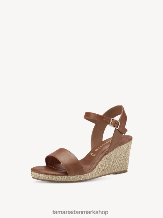 Tamaris Kvinder sandal med hæl - brun/cognac XVXV8T1066 sko