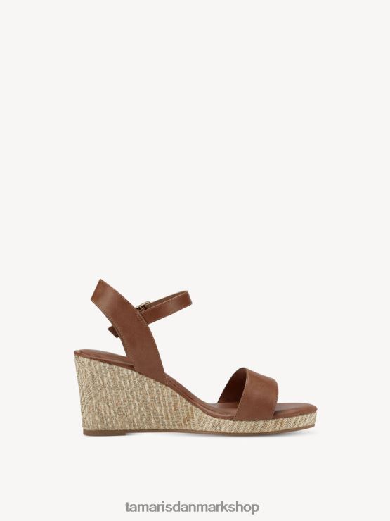 Tamaris Kvinder sandal med hæl - brun/cognac XVXV8T1066 sko