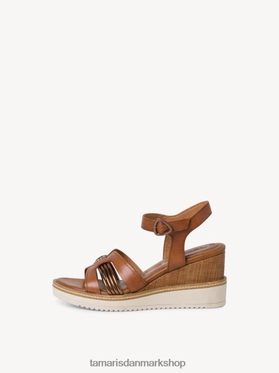 Tamaris Kvinder sandal med hæl - brun/cognac XVXV8T1207 sko