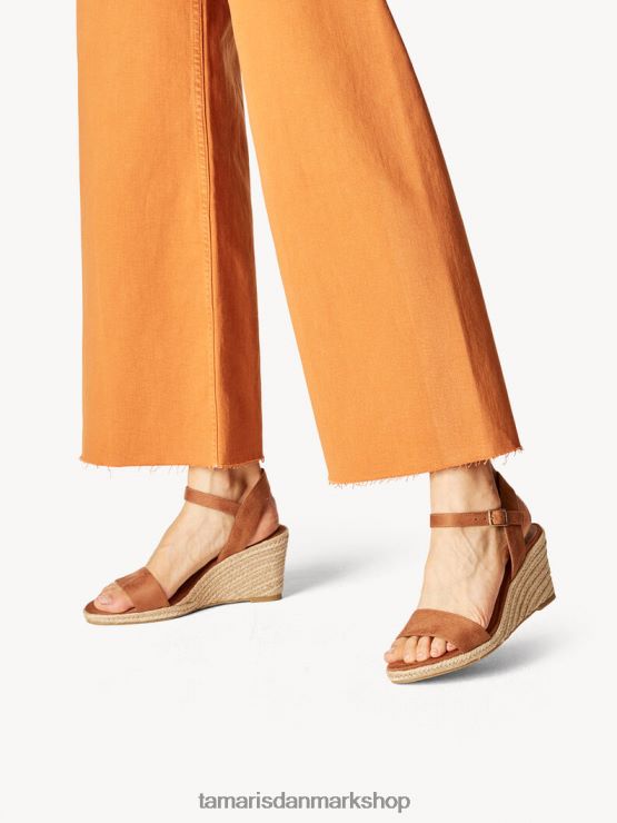 Tamaris Kvinder sandal med hæl - brun/cognac XVXV8T1304 sko