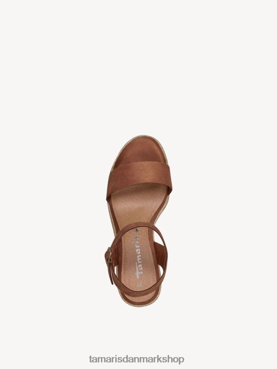 Tamaris Kvinder sandal med hæl - brun/cognac XVXV8T1304 sko