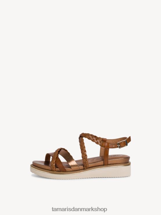 Tamaris Kvinder sandal med hæl - brun/cognac XVXV8T1647 sko