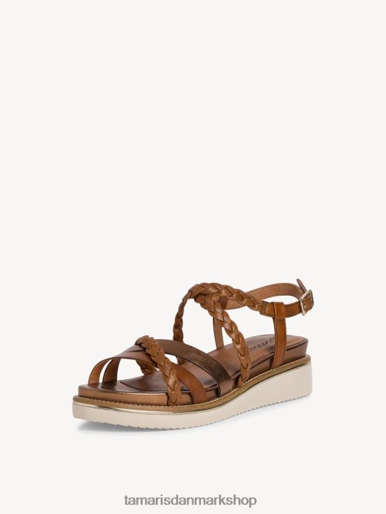 Tamaris Kvinder sandal med hæl - brun/cognac XVXV8T1647 sko