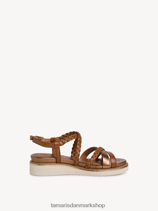 Tamaris Kvinder sandal med hæl - brun/cognac XVXV8T1647 sko