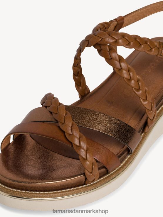 Tamaris Kvinder sandal med hæl - brun/cognac XVXV8T1647 sko