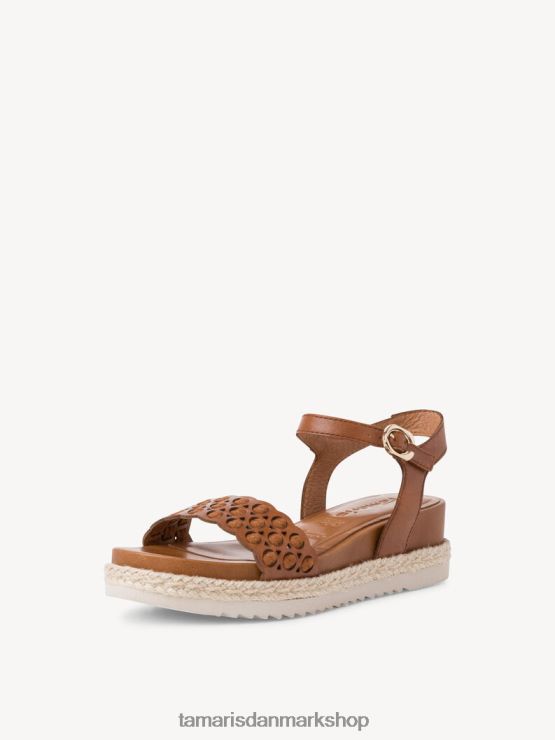 Tamaris Kvinder sandal med hæl - brun/cognac XVXV8T2231 sko
