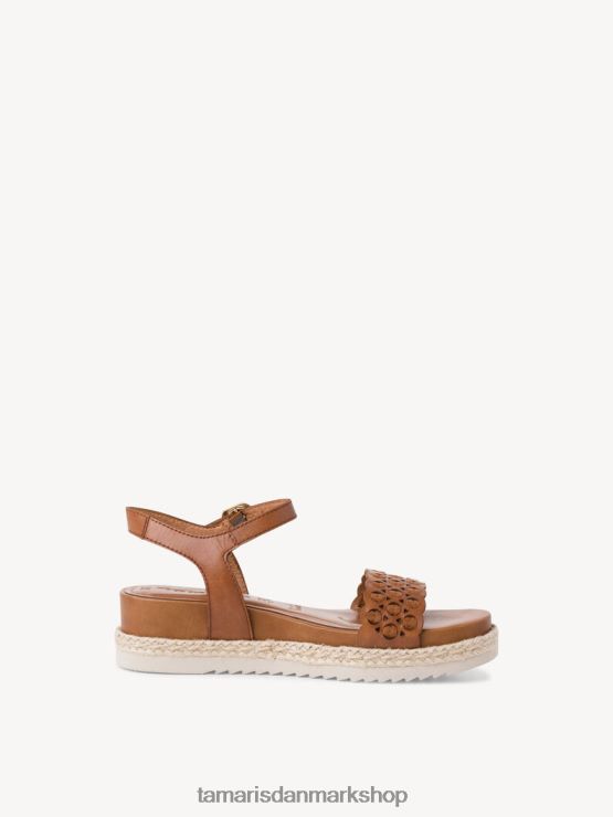 Tamaris Kvinder sandal med hæl - brun/cognac XVXV8T2231 sko