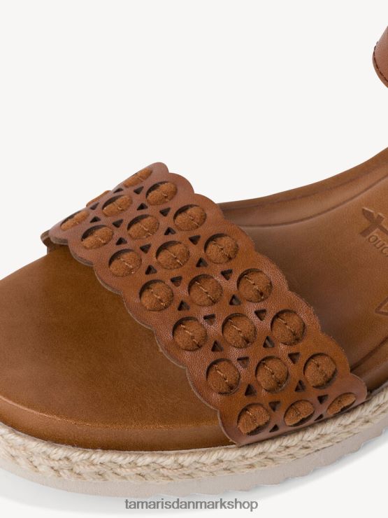 Tamaris Kvinder sandal med hæl - brun/cognac XVXV8T2231 sko