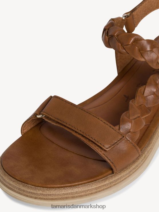 Tamaris Kvinder sandal med hæl - brun/cognac XVXV8T420 sko