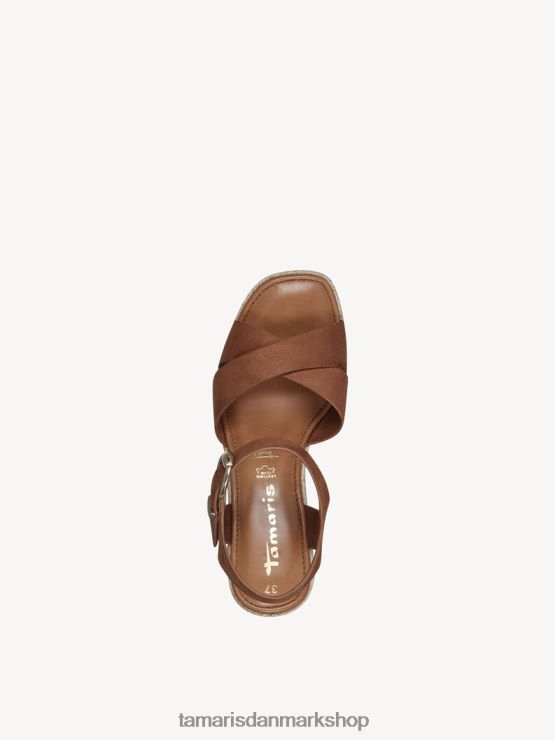 Tamaris Kvinder sandal med hæl - brun/cognac XVXV8T835 sko