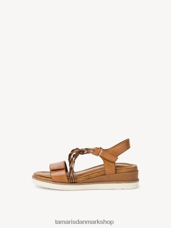Tamaris Kvinder sandal med hæl - brun/cognac kam XVXV8T1169 sko