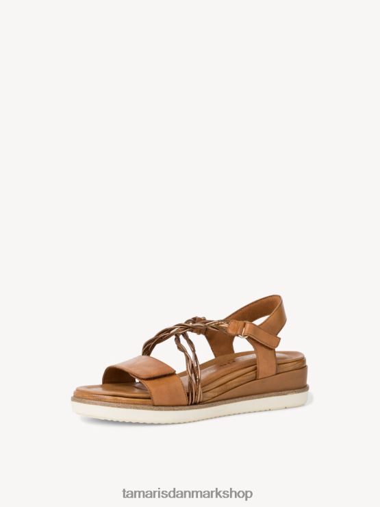 Tamaris Kvinder sandal med hæl - brun/cognac kam XVXV8T1169 sko
