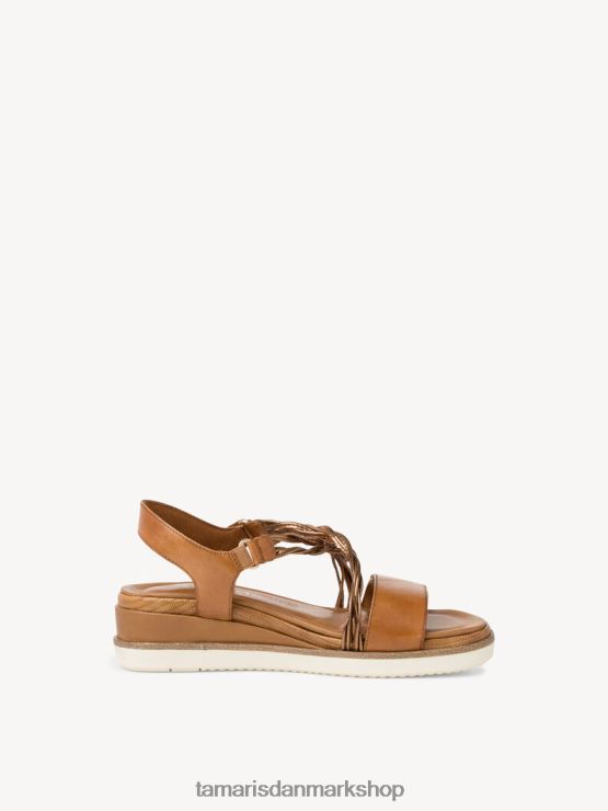 Tamaris Kvinder sandal med hæl - brun/cognac kam XVXV8T1169 sko