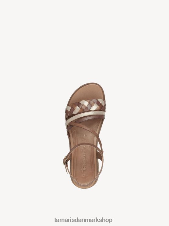 Tamaris Kvinder sandal med hæl - brun/cognac kam XVXV8T1283 sko
