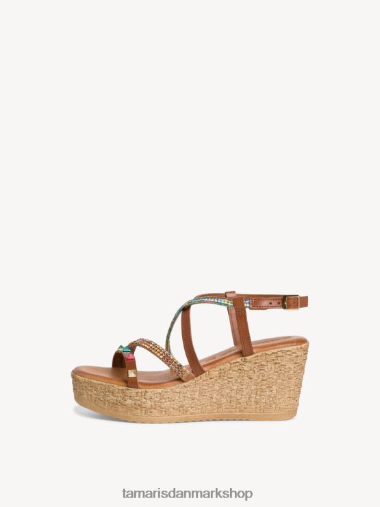 Tamaris Kvinder sandal med hæl - brun/cognac kam XVXV8T1330 sko