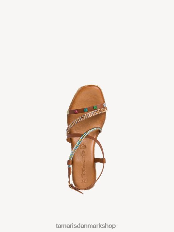 Tamaris Kvinder sandal med hæl - brun/cognac kam XVXV8T1330 sko
