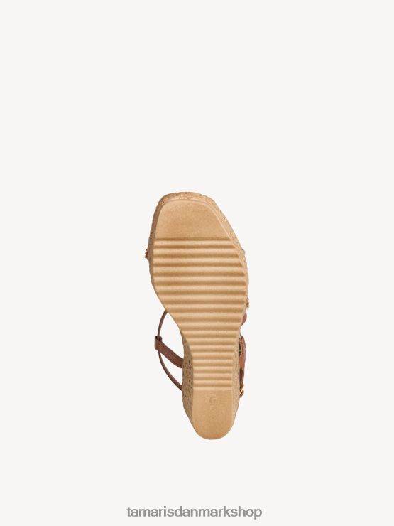 Tamaris Kvinder sandal med hæl - brun/cognac kam XVXV8T1330 sko