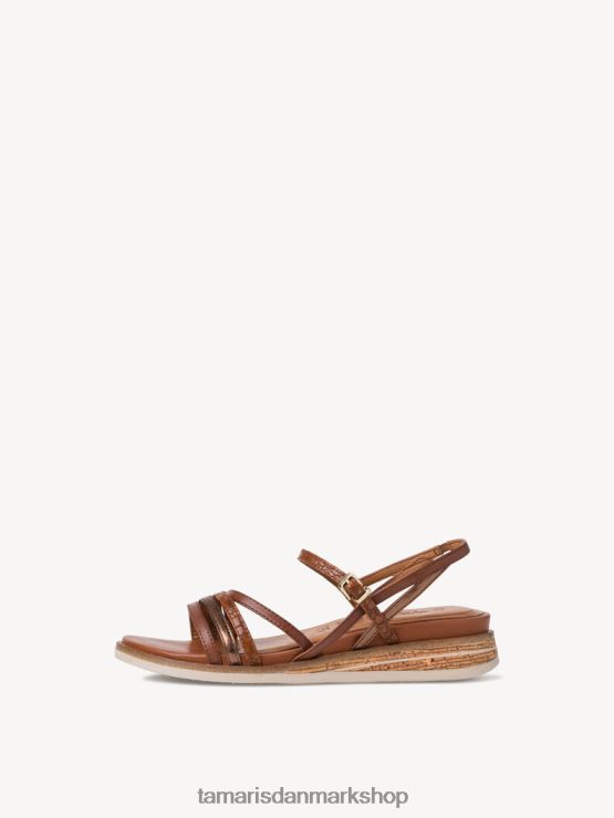 Tamaris Kvinder sandal med hæl - brun/cognac kam XVXV8T2121 sko