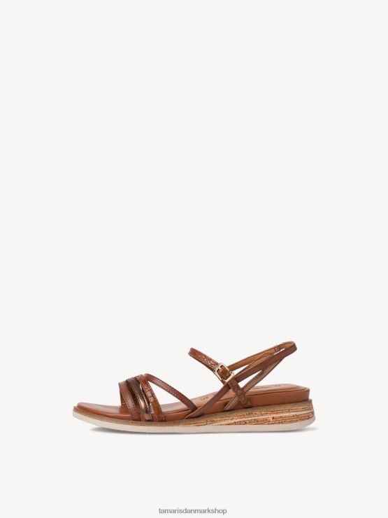 Tamaris Kvinder sandal med hæl - brun/cognac kam XVXV8T2121 sko