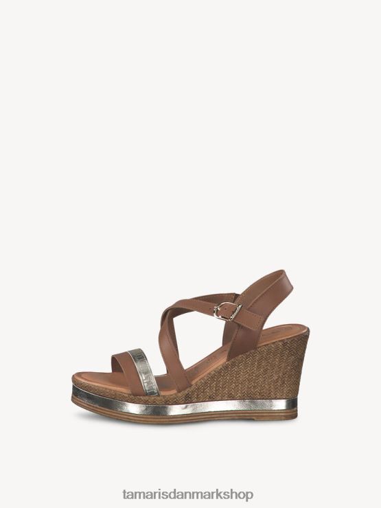 Tamaris Kvinder sandal med hæl - brun/cuoio XVXV8T1623 sko