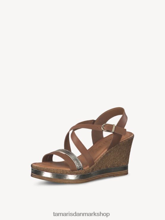 Tamaris Kvinder sandal med hæl - brun/cuoio XVXV8T1623 sko
