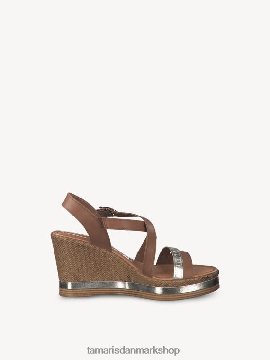 Tamaris Kvinder sandal med hæl - brun/cuoio XVXV8T1623 sko