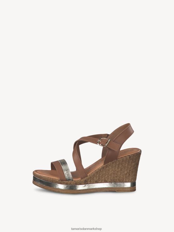 Tamaris Kvinder sandal med hæl - brun/cuoio XVXV8T1623 sko