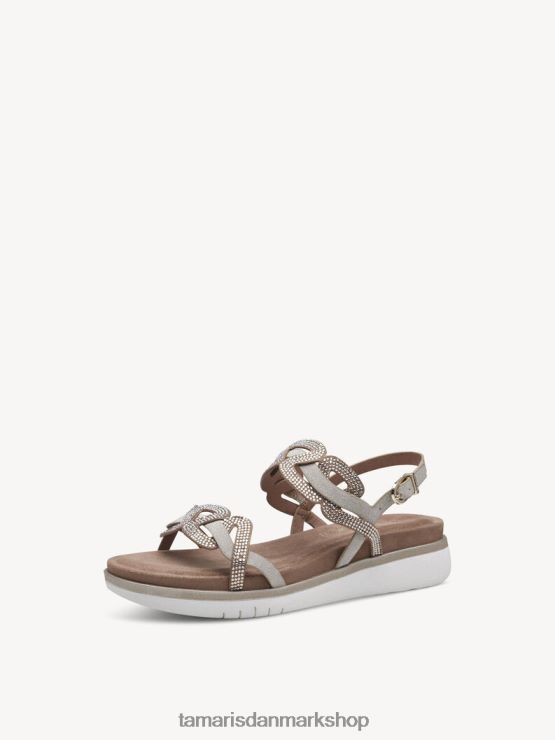 Tamaris Kvinder sandal med hæl - brun/mandel kam XVXV8T503 sko