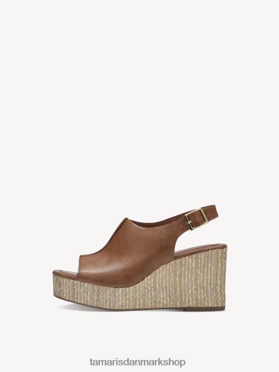 Tamaris Kvinder sandal med hæl - brun/nød XVXV8T1020 sko