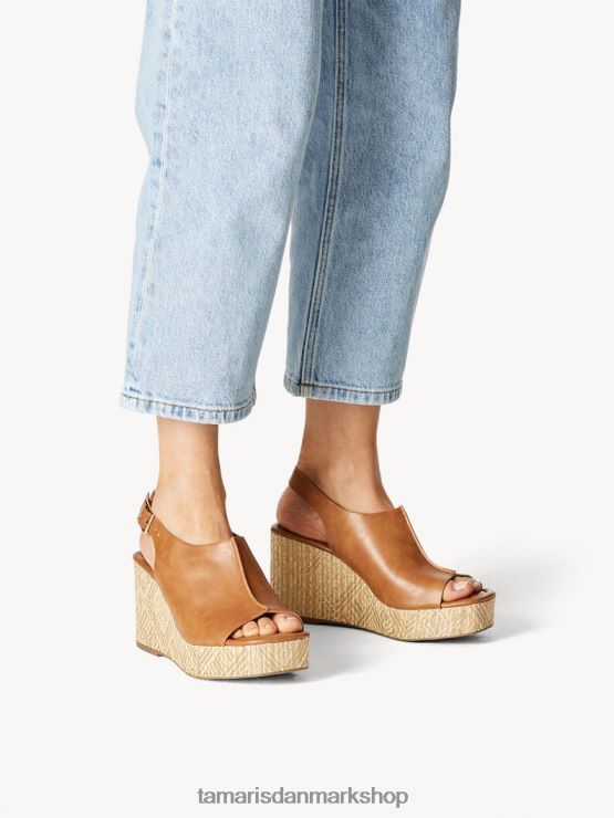 Tamaris Kvinder sandal med hæl - brun/nød XVXV8T1020 sko