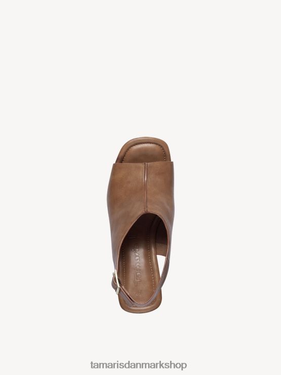 Tamaris Kvinder sandal med hæl - brun/nød XVXV8T1020 sko