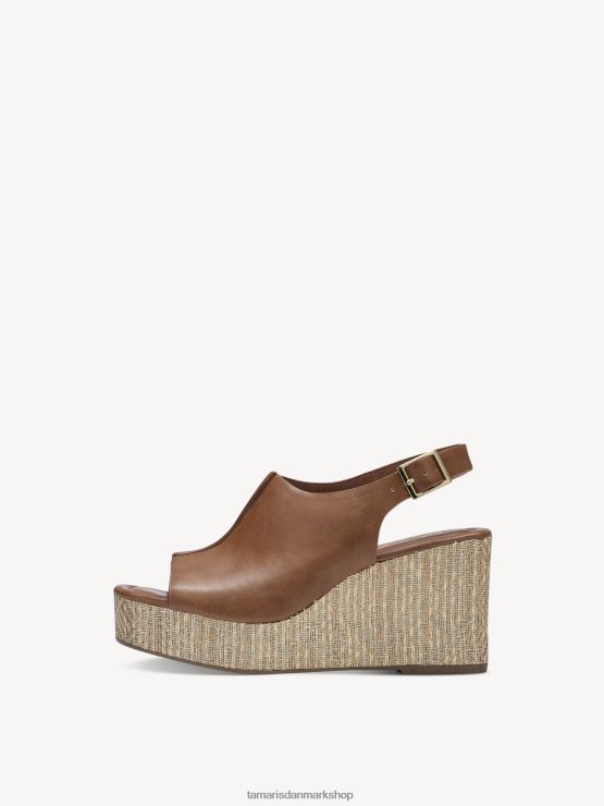 Tamaris Kvinder sandal med hæl - brun/nød XVXV8T1020 sko