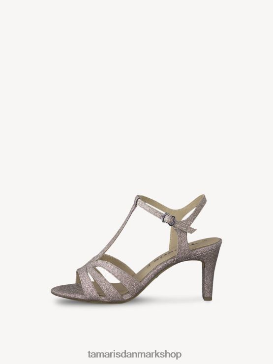Tamaris Kvinder sandal med hæl - brun/platin glam XVXV8T2285 sko