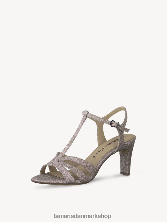 Tamaris Kvinder sandal med hæl - brun/platin glam XVXV8T2285 sko