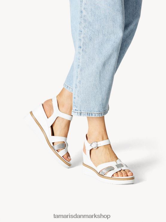 Tamaris Kvinder sandal med hæl - hvid XVXV8T1069 sko