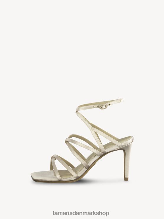 Tamaris Kvinder sandal med hæl - hvid/champagne XVXV8T69 sko