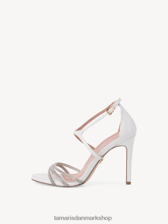 Tamaris Kvinder sandal med hæl - hvid/hvid krystal XVXV8T2171 sko