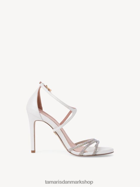 Tamaris Kvinder sandal med hæl - hvid/hvid krystal XVXV8T2171 sko