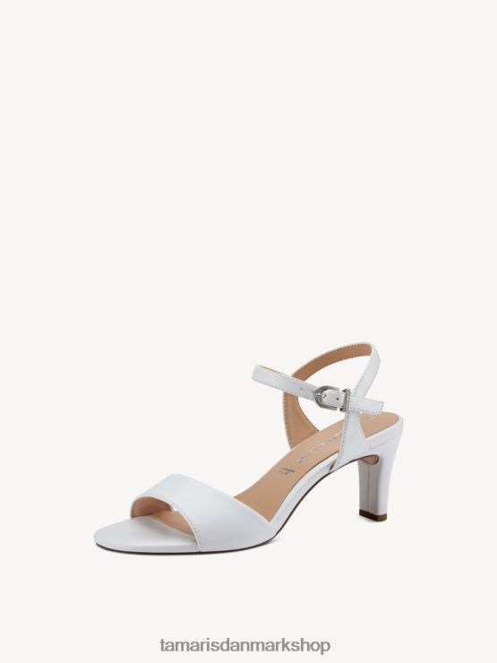 Tamaris Kvinder sandal med hæl - hvid/hvid mat XVXV8T386 sko