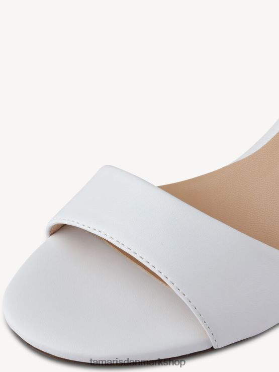 Tamaris Kvinder sandal med hæl - hvid/hvid mat XVXV8T386 sko