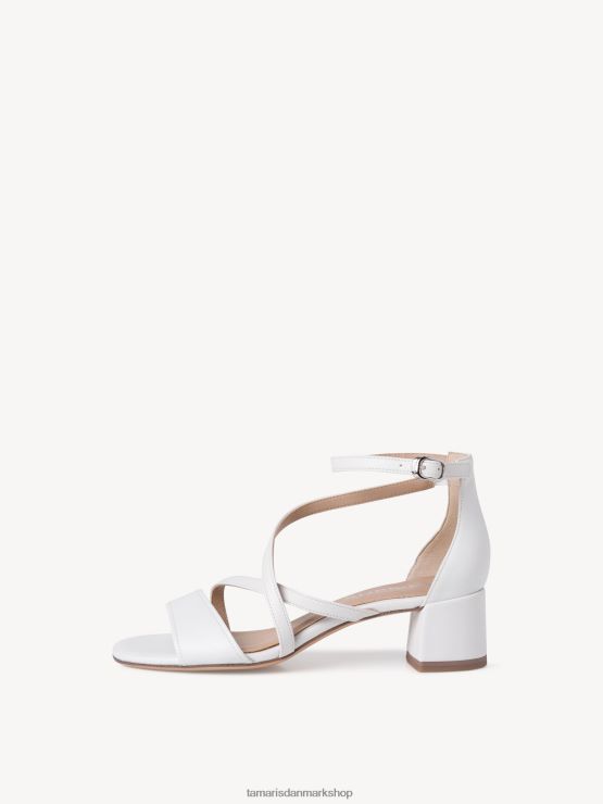 Tamaris Kvinder sandal med hæl - hvid/hvid mat XVXV8T766 sko