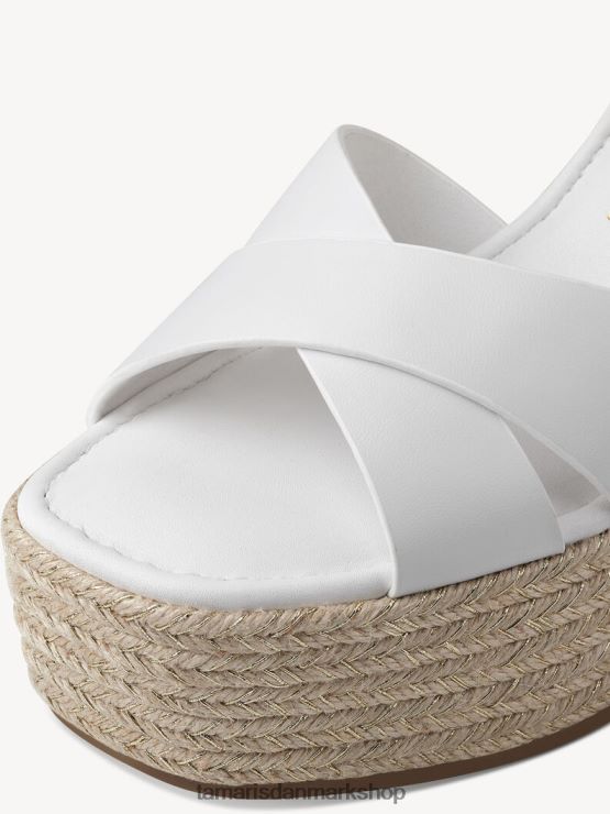 Tamaris Kvinder sandal med hæl - hvid/hvid mat XVXV8T843 sko