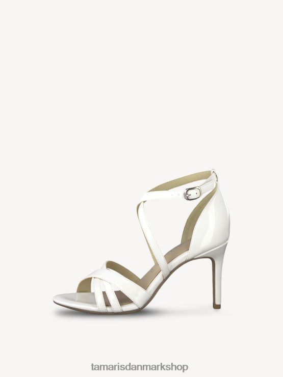Tamaris Kvinder sandal med hæl - hvid/hvid patent XVXV8T1953 sko