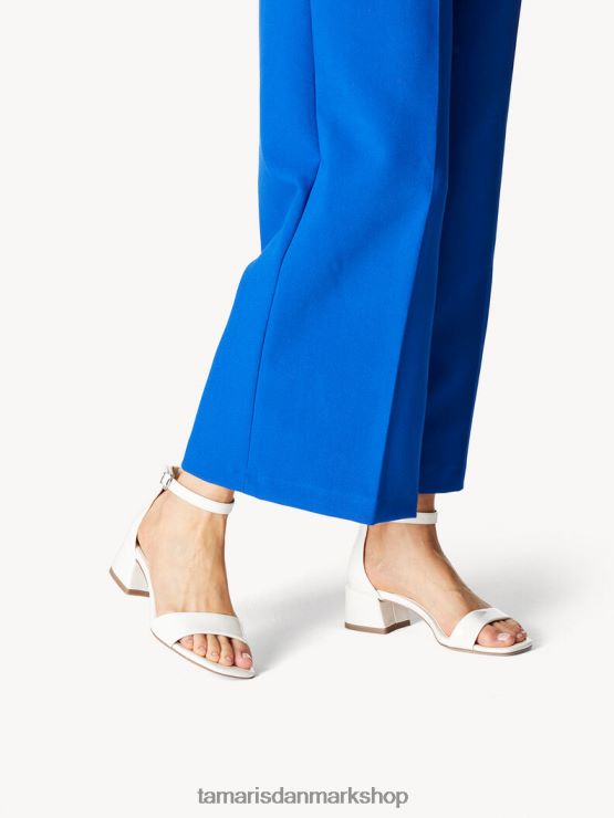 Tamaris Kvinder sandal med hæl - hvid/hvid patent XVXV8T368 sko