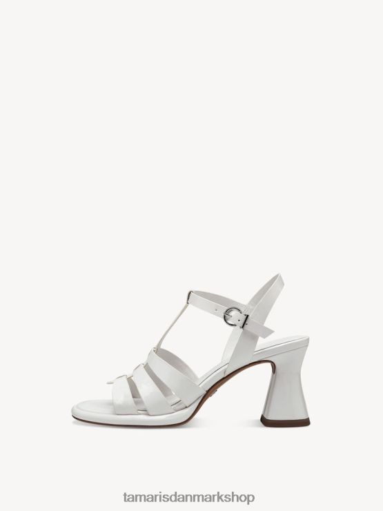 Tamaris Kvinder sandal med hæl - hvid/hvid patent XVXV8T821 sko