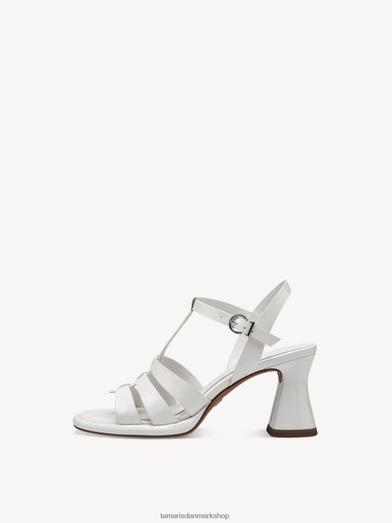 Tamaris Kvinder sandal med hæl - hvid/hvid patent XVXV8T821 sko