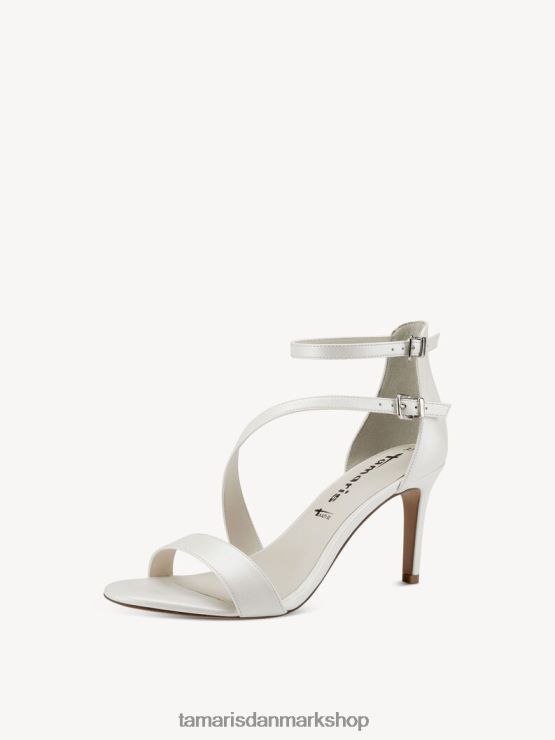 Tamaris Kvinder sandal med hæl - hvid/hvid perle XVXV8T1233 sko